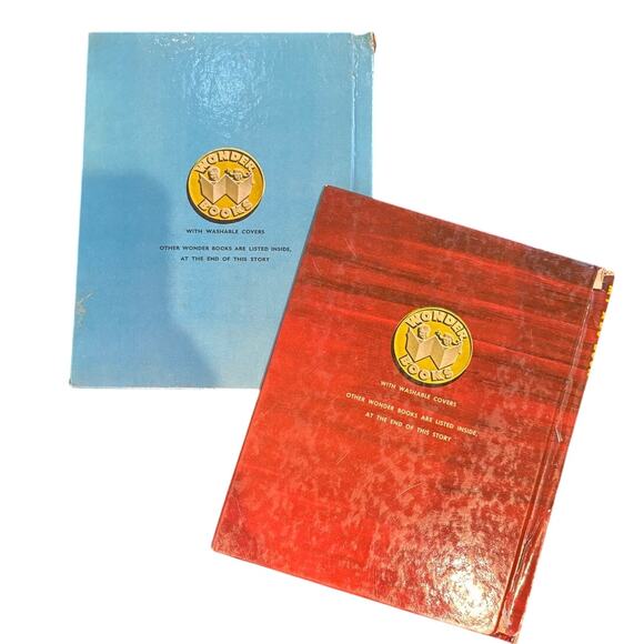 VTG 1950's Lot of 2, ABC Book & Giraffe Who Went to School, Wonder Books - Picture 2 of 5